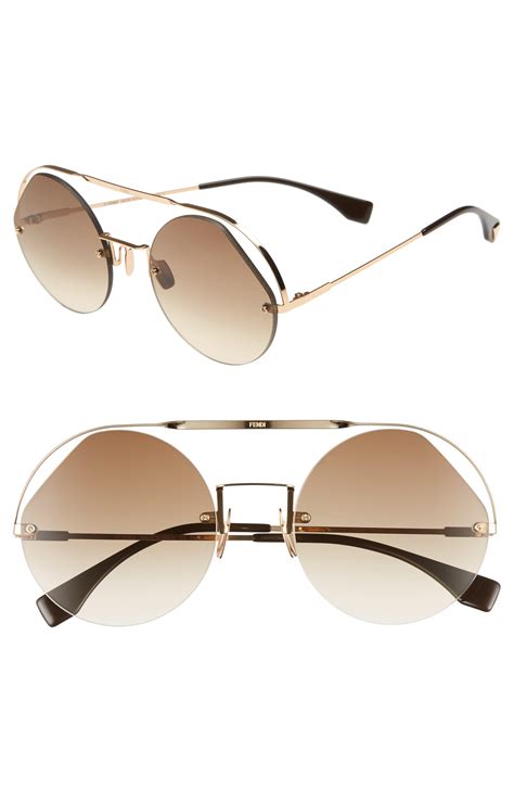 fendi 55mm aviator sunglasses|Fendi oversized 56mm sunglasses.